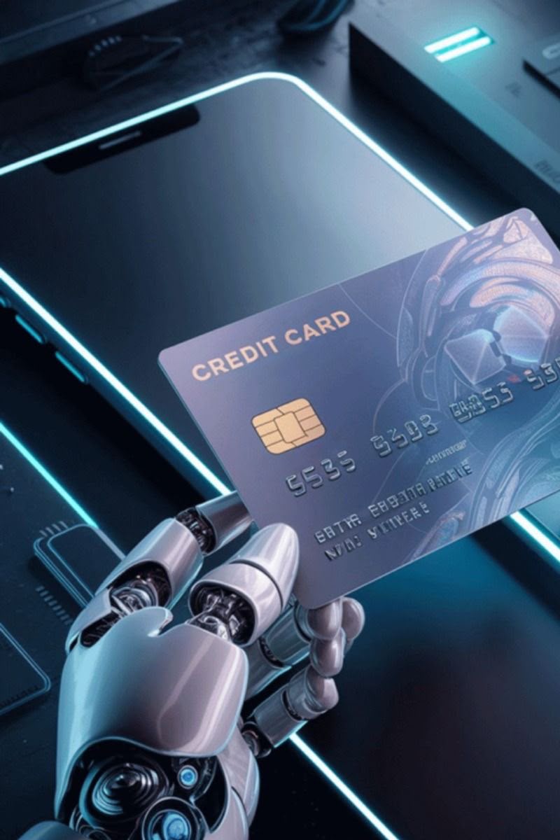 CrestBank card held in front of a phone